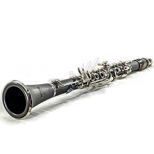 SKY Ebonite Bb Clarinet Ebony Neck with Case, Mouthpiece, 11 Reeds, Care kit and more