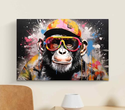 Toile singe graffiti abstrait CAOXTART grand format 70x100cm impression haute définition moderne
