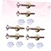 Hemoton 6pcs Toilet Tank Bolts Kit Rustproof Toilet Screw Set with Nuts and Washers Easy to Install Fixing Fittings for Accessories Corrosion-resistant Wc Tool