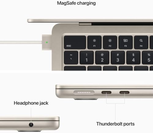 Image of Apple 2022 MacBook Air with Apple M2 Chip, 13-inch, 8GB RAM, 512GB SSD Storage, Starlight (Renewed)