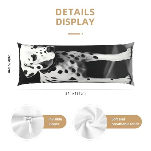 Housse de coussin douce fermeture éclair motif dalmatien 50x137