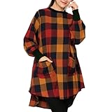 [ニシキ] 割烹着 エプロン レディース おしゃれ 可愛い かぶるだけ 綿100％ 肌に優しい リブ袖 かっぽう着 袖付きエプロン ポケット付き (ﾚｯﾄﾞ:1/ML/72517)