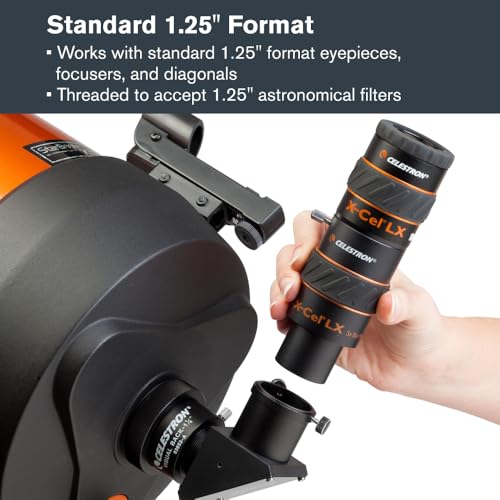 Celestron X-Cel LX 3X 1.25 Barlow Lens for Telescope Eyepieces – Threaded - image 5