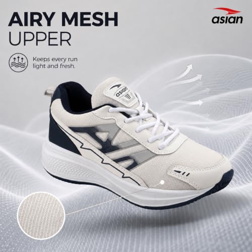 Image of ASIAN Wonder-34 Men's Running Shoes | Breathable Mesh Upper, Cushioned Sole, Lace-Up Comfort, Sports Shoes