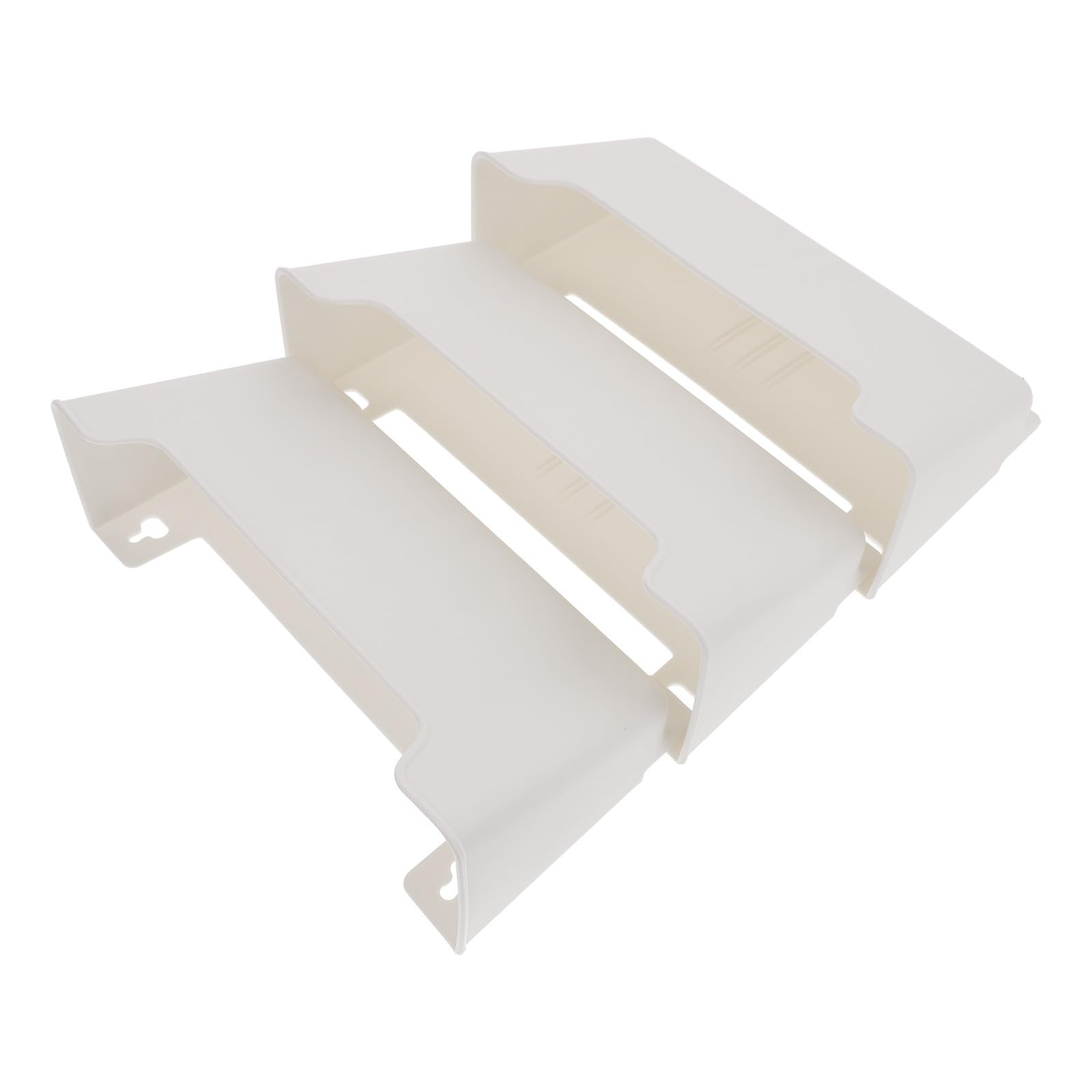 Organisateur plastique beige pour rangement courrier et tri de bureau horizontal