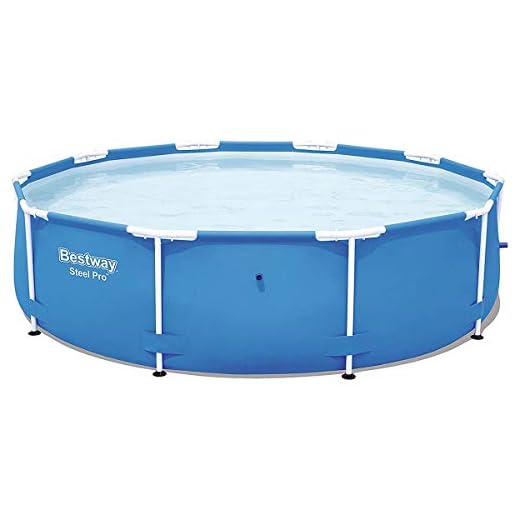Bestway Steel Pro 56677 - Piscina (Piscina Con Anillo Hinchable, Círculo, 4678 L, Azul, Pvc, Poliéster, Acero, 0,8 Mm)