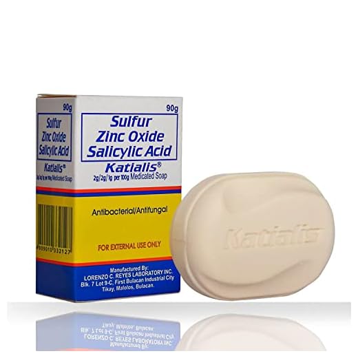 KATIALIS SOAP Sulfur Zinc Oxide Salicylic Acid Anti Fungal Anti Bacterial Anti Acne Soap 90 grams
