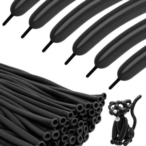 Image of Animal Balloons - Black 260 Long Balloons for Birthday Party Events,100 Pcs