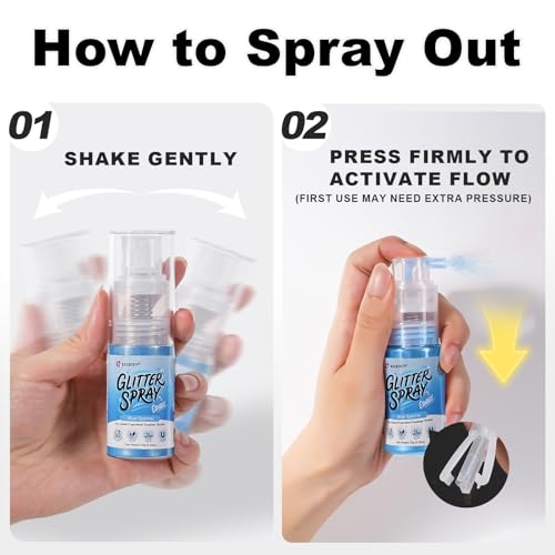 HUEBEATY Blue Edible Glitter Spray for Cakes – 10g Food Grade Luster Dust Spray for Cocktails, Drinks, Cupcakes, Cookies, Strawberries & Chocolate Decorating – Edible Cake Glitter Dust - Thumbnail 4