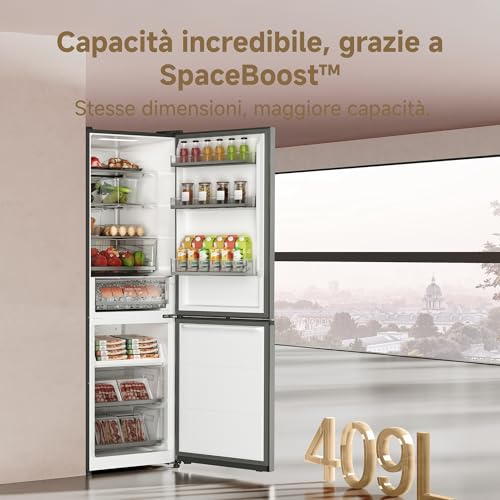 DREAME Mega Pro Frigorifero Combinato da 409 L, Con Capacità Incredibile, Grazie a SpaceBoost, Design Sottile, Raffreddamento Uniforme, Zona FreshFlex, AeroFresh e No Frost - Immagine 1