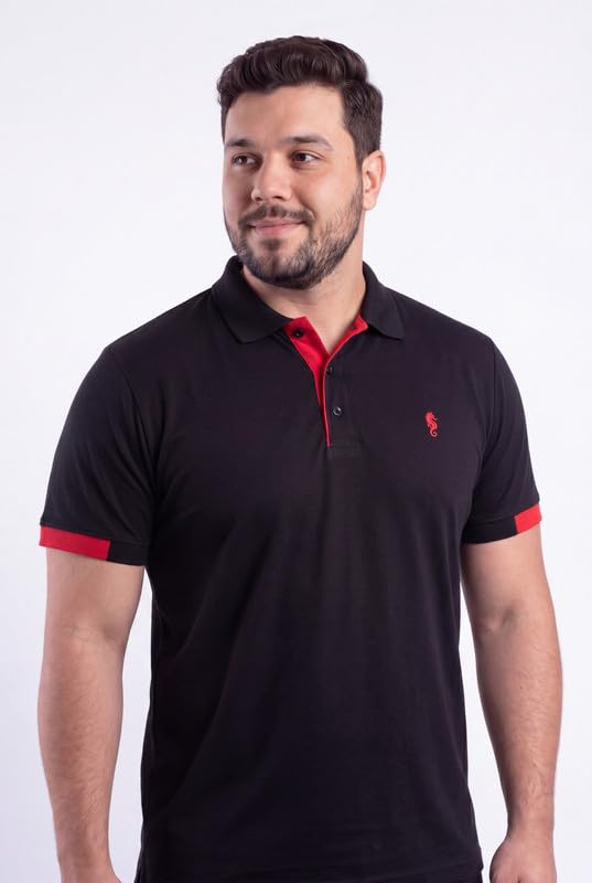Image of EPPE Men's Plus Size Polo T-Shirt |Regular Fit, Stretchable Micropolyester Half Sleeve T-Shirt for Men|Casual & Sports Wear