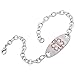 Sabrina Silver Surgical Steel Medical Alert Bracelet for Type 2 Diabetic ID 9/16 inch Wide, 9 inch Long