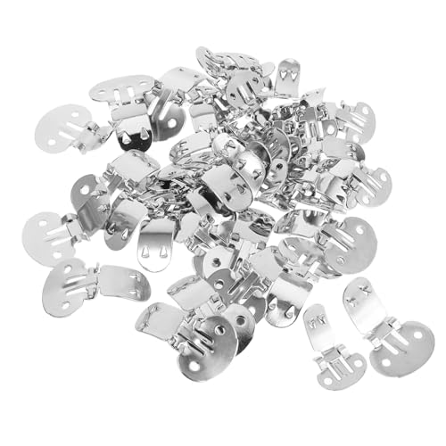 40pcs Blank Shoe Clip: Flat Clamps Iron Industrial High Heel Bow Fixing Buckle Supplies For DIY Crafts Flower Decoration Project