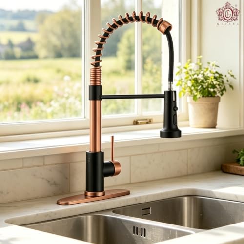 Image of Kitchen Faucet - Commercial Spring Pull-Down Sprayer, High Arc Single Handle, Stainless Steel, Hands-Free Sensor