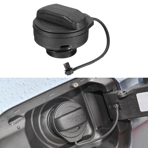Tappo di chiusura per serbatoio del carburante per auto, tappo del serbatoio con nastro di tenuta, compatibile con, sigillante e durevole, design nero, facile da installare