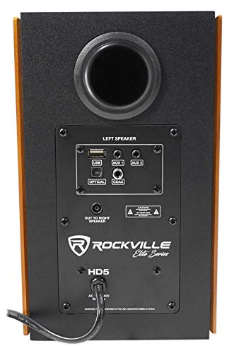 (2) Rockvilie Hd5 5" Powered Studio Monitor Bluetooth Bookshelf Speakers #TOP5