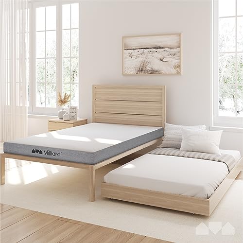 image for Milliard 5 in. Memory Foam Mattress Twin - for Bunk Bed, Daybed, Trund