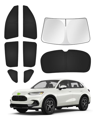 Sunshades for Honda HRV 2023-2025 2026 HR-V Accessories Windshield Sun Shade Side Rear Window Shade Cover Sun Visor Shield Privacy Protection Keep Vehicle Cool Black 8PCS