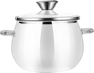 Alipis Large Capacity Glass Lard Storage Jar with Lid and 304 Stainless Steel Spoon, Double Handle Food Storage Container for Kitchen Seasoning and Condiment Organization, 1200ml