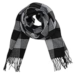 Men's Scarves Classic Arrival Winter Plaid Scarf Tassel Edge Soft Warm Scarf - Image 4