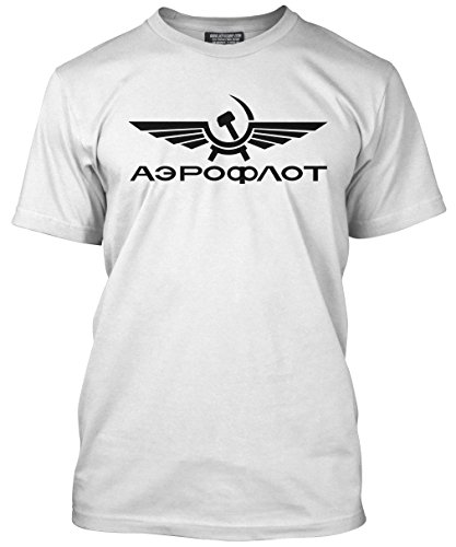 HotScamp Aeroflot Russian Airline Men's Unisex T-Shirt - White XXX-Large