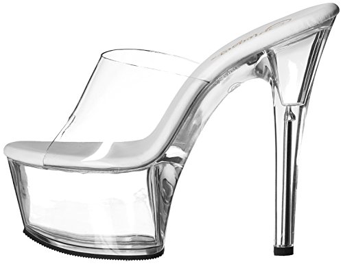 Pleaser Women's Aspire-601 Platform Slide Clear/Clear #TOP7