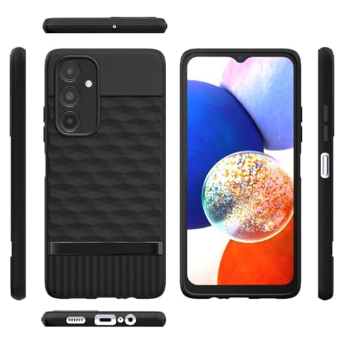 Image of Shockproof Case for Samsung Galaxy A14 4G / A14 5G | Full Camera Protection | TPU Flexible Back Cover for Samsung Galaxy A14 4G / A14 5G (Matte Black)