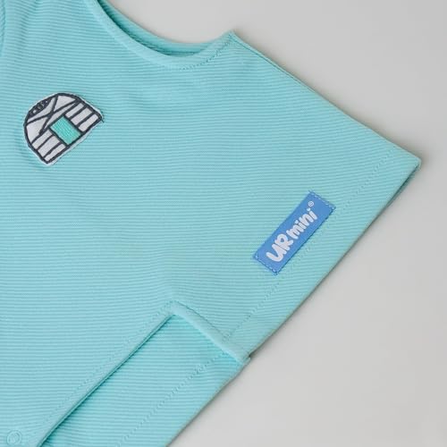 Kids' Snap, Button, Vest, Blue, Mongolian Inspired Design3