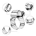 10pcs Stainless Steel Adjustable Hose Clamps, Heavy Duty Worm Gear Pipe Clips for Automotive, Industrial, and Home Use