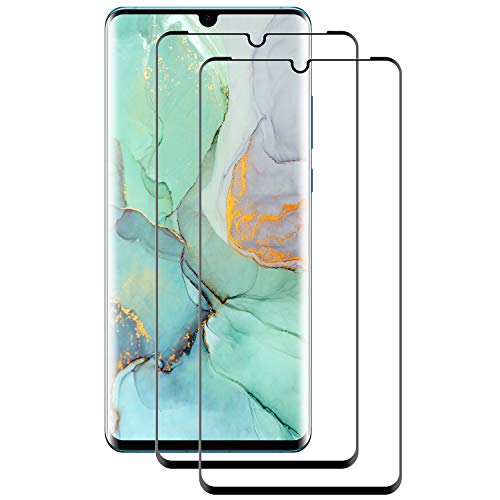 POOPHUNS Verre Trempé Huawei P30 Pro [Lot de 2], Film Protection écran Huawei P30 Pro - Anti Rayures - sans Bulles d'air -Ultra Résistant - Dureté 9H Glass Film de Protection d'écran