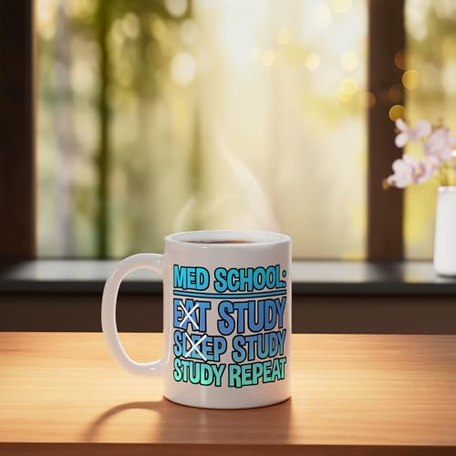 Taza de Cerámica Blanca 11 oz Med School miniatura 3