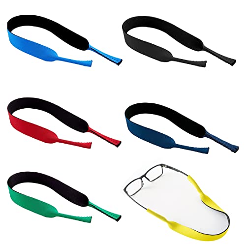 VOLLGUFEN 6 Gafas de Goma con Cordones Elásticos para Gafas Deportivas y Gafas de Sol, Gafas con Cordones Flotantes Antideslizantes Cover
