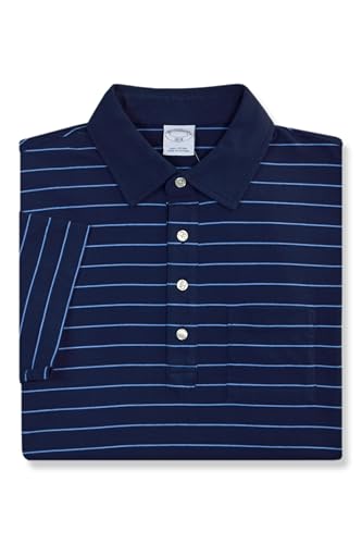 Brooks Brothers Mens Slim Fit Soft Knit Cotton Pocket Four Button Polo Shirt,
