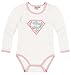 Body Maniche Lunghe Bambino Ragazza 'Superbaby' bianco/rosa da 3 a 24 mesi rosa Rose 12 mesi