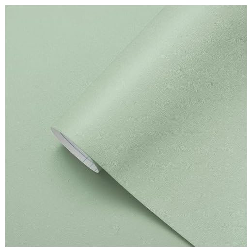 Yasinet Light Green Peel and Stick Wallpaper Green Contact Paper Sage Green Self Adhesive Removable Wallpaper Textured Solid Color Wall Paper for Wall Covering Countertop Table Vinyl 17.7" x118"