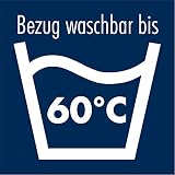 Irisette Body Contour poduszka pod głowę, zestaw 2 sztuk, 80 x 80 cm, ze zdejmowaną poszewką z miękkiej mikrofibry, nadaje się do prania w temperaturze do 60°C, biały/niebieski, certyfikat Öko-Tex,