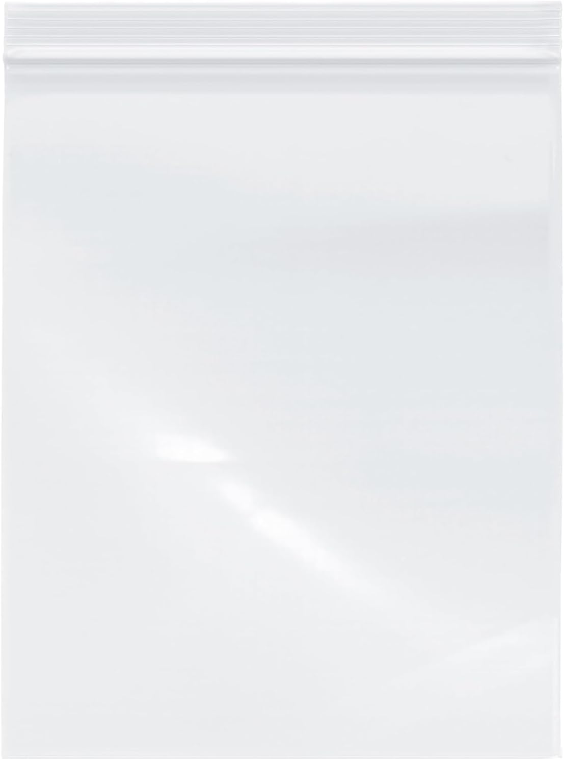 Zipper Bags, 10″ x 13″, 2 Mil, Clear, Resealable Poly Bags for Industrial, Food, Office, and Storage Use (100, 10″ X 13″ / 2 Mil)