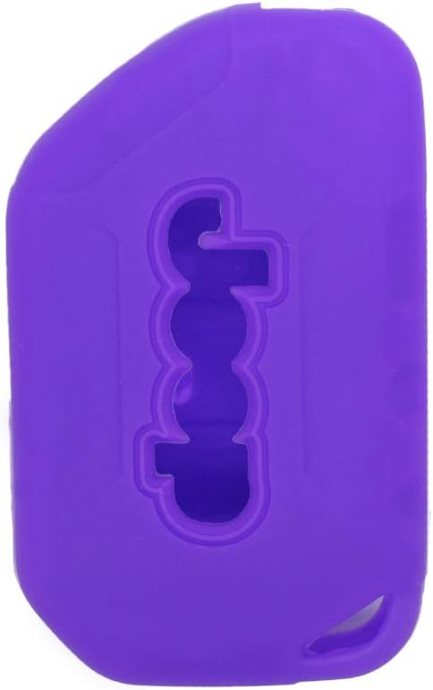 SEGADEN Silicone Cover Protector Case Holder Skin Jacket Compatible with JEEP Wrangler JL Gladiator JT 2 Button Flip Remote Key Fob CV4762 Deep Purple image 2
