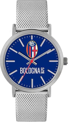 PRESTIGE & DELUXE Montre bracelet Lowell Tidy Bologna Nouvelle Collection Bracelet en métal - Cadran 39 mm bleu dans l'emballage + porte-clés football