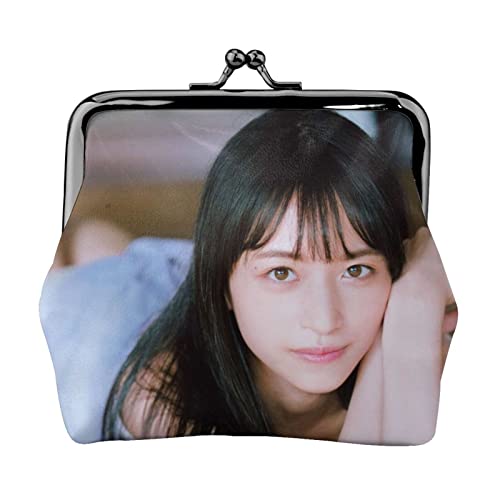 金川紗耶 (3) レザー革 ミニ財布 ミニウォレット 男女兼用 Pu革 雑貨 ギフト コインケース 多機能 がま口財布 超軽量 小物収納バッグ 小銭入れ 小物入れ 財布