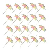 Cabilock 傘ピック 100個セット ミニ傘 ドリンク用のカクテルピック 紙製 装飾用 パーティー用品 ビーチテーマ 誕生日ケーキ装飾 カップケーキトッパー