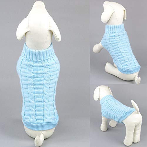 Knitted Braid Plait Turtleneck Sweater Knitwear Outerwear For Dogs & Cats #TOP1