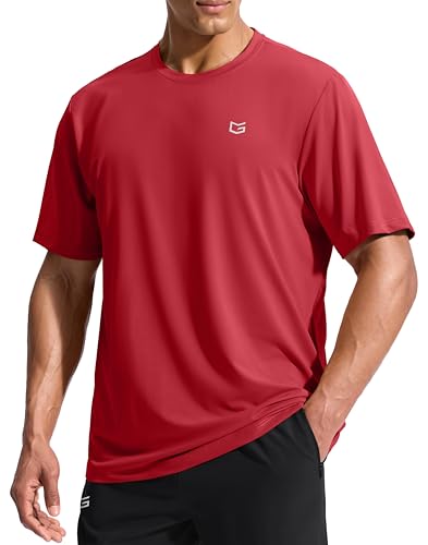 Image of G Gradual Men's Sun Protection Swim Shirt UPF 50+ Rash Guard Short Sleeve Quick Dry Water Hiking Workout Shirts for Men
