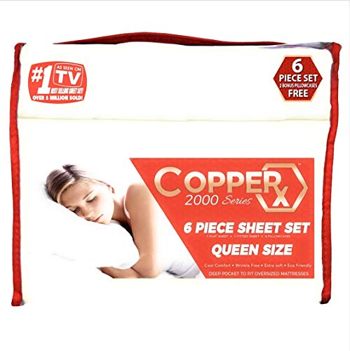 Copper X 6 Piece Sheet Set Queen (White) 2000 Series Maryland 