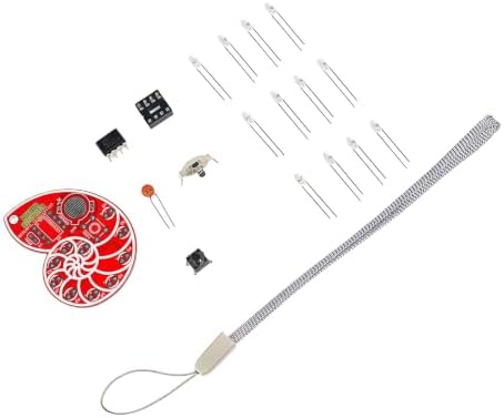 Classroom Electronics Experiment Set with PCB Board, LED Components and Lanyard for Circuit Practice Project Use Pcb Running Light Project Electronic Soldering Practice Set Led Circuit Learning Board - 3