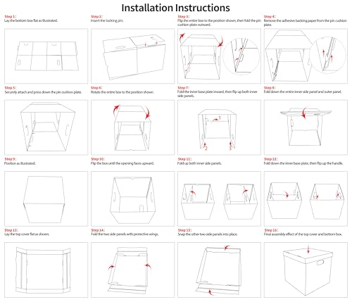 Image of 13.4x13x13 Moving Box Set of 7, Reinforced Handles with Removable Lid, Corrugated Boxes for Packaging, Moving, Carrying, Record Storage