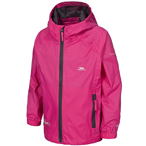 Image of Trespass Kids Qikpac Hooded Waterproof Packaway Jacket - Sasparilla - 7-8 Yrs