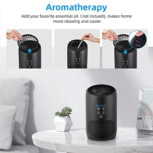Hepa Air Purifiers For Home Bedroom, Smoke Air Cleaner With Fragrance Sponge, Lock Set, Ultra Quiet Hepa Air Purifier For Dust, Odor, Pet Dander,Smoke #TOP2