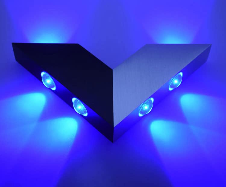 Luminturs6W Dimmable LED Wall Sconce Light Fixture Bulb Modern Lamp High Power Blue