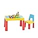 Table d'activités, Table pour Enfants et chaises Ensemble de Jeu Multi-activités Tout-en-Un Table de Jeu de Blocs de Construction Compatible